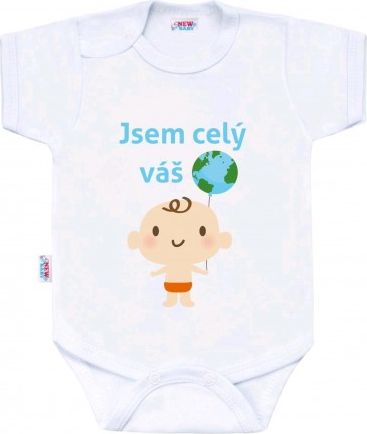 Body s potiskem New Baby Jsem celý váš, Dle obrázku, 56 (0-3m) - obrázek 1