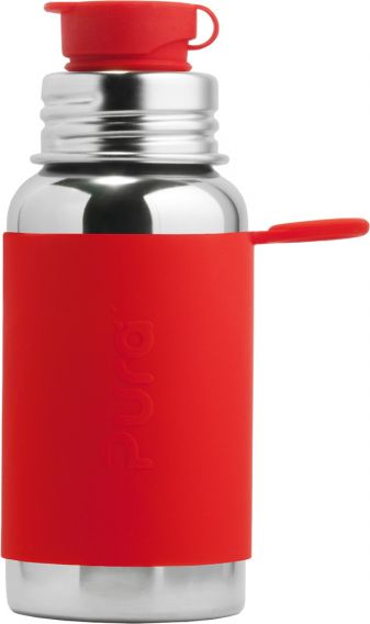 Pura Nerezová láhev se sportovním uzávěrem 550ml - červená - obrázek 1