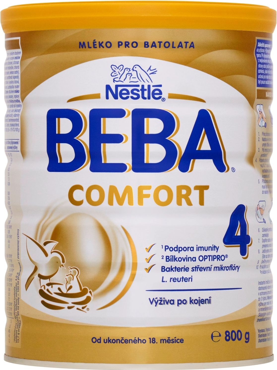 3x BEBA COMFORT 4 (800 g) - kojenecké mléko - obrázek 2