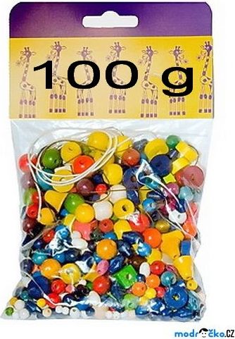 Navlékací perle - Mix perlí barevný 100g (Detoa) - obrázek 1