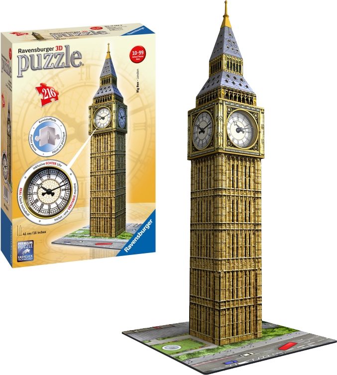 Ravensburger 3D Puzzle - Big Ben s hodinami - 216 dílků - obrázek 1