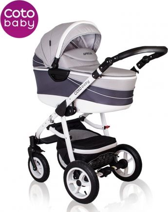 Kočárek Aprilia Coto Baby 2v1 - pattern light grey - obrázek 1