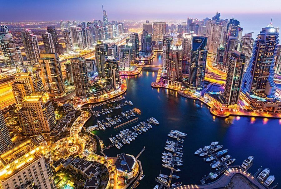 CASTORLAND Puzzle Noční Dubaj 1000 dílků - obrázek 1