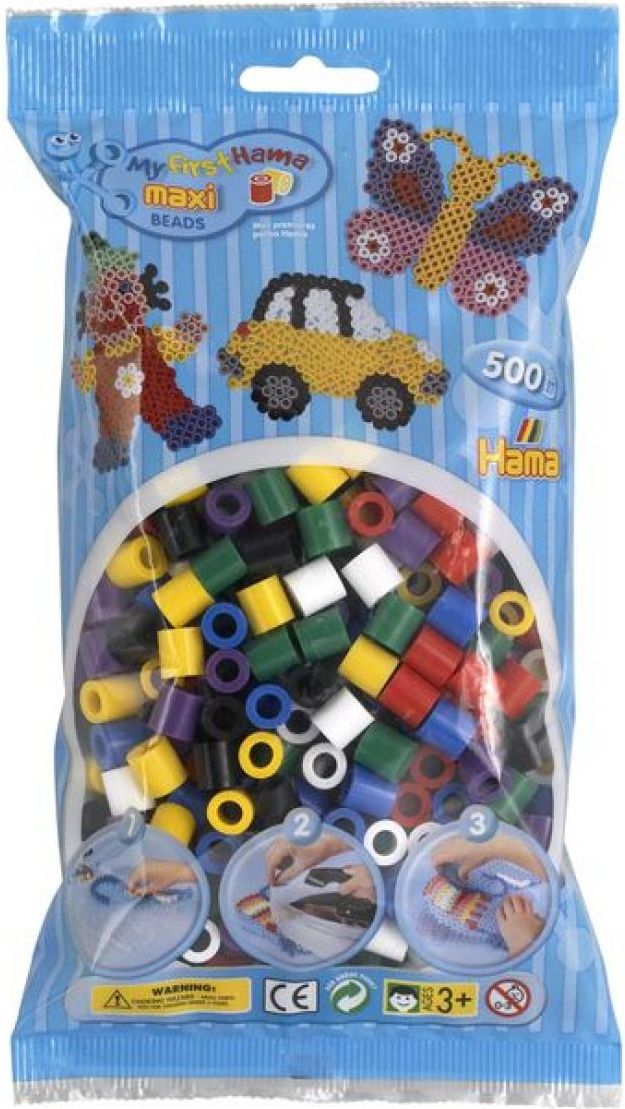 Hama H8470 - Mix korálků MAXI v sáčku 500 ks - obrázek 1