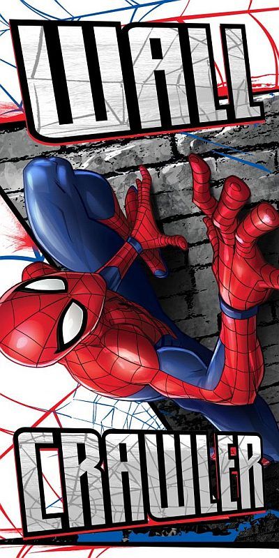FARO Osuška Spiderman zeď 100% Bavlna Froté 70/140 cm - obrázek 1