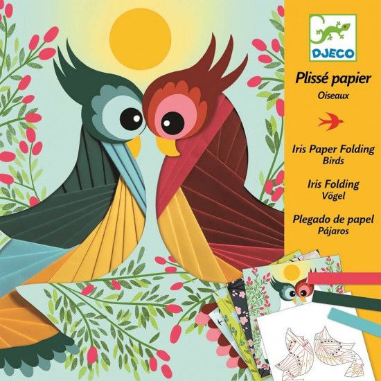 Výtvarná hra - Ptáci -  iris folding - skládání papíru - obrázek 1