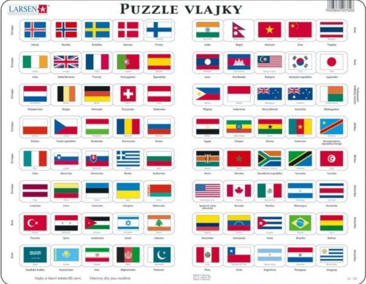 Larsen Vlajky světa 80 dílků - obrázek 1