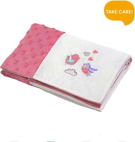 BABYONO Deka minky 75x100 cm – růžová - obrázek 2