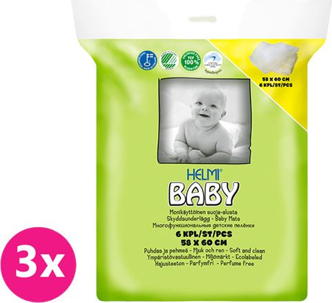 3x HELMI BABY Přebalovací podložka 6 ks (58x60cm) - obrázek 1