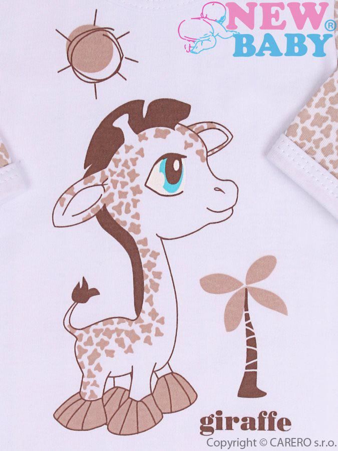 Dětský overal New Baby Giraffe béžovobílý vel.74 - obrázek 2