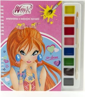 Akim Omalovánky Winx Club s vodovými barvami a štětcem - obrázek 2