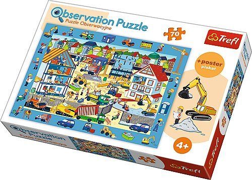 TREFL Puzzle s hledáním obrázků Staveniště 70 dílků - obrázek 2