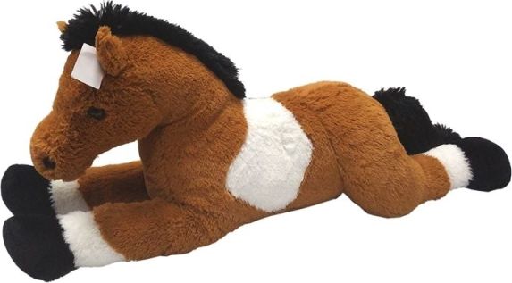 Kůň bílo/hnědý 80 cm - obrázek 1