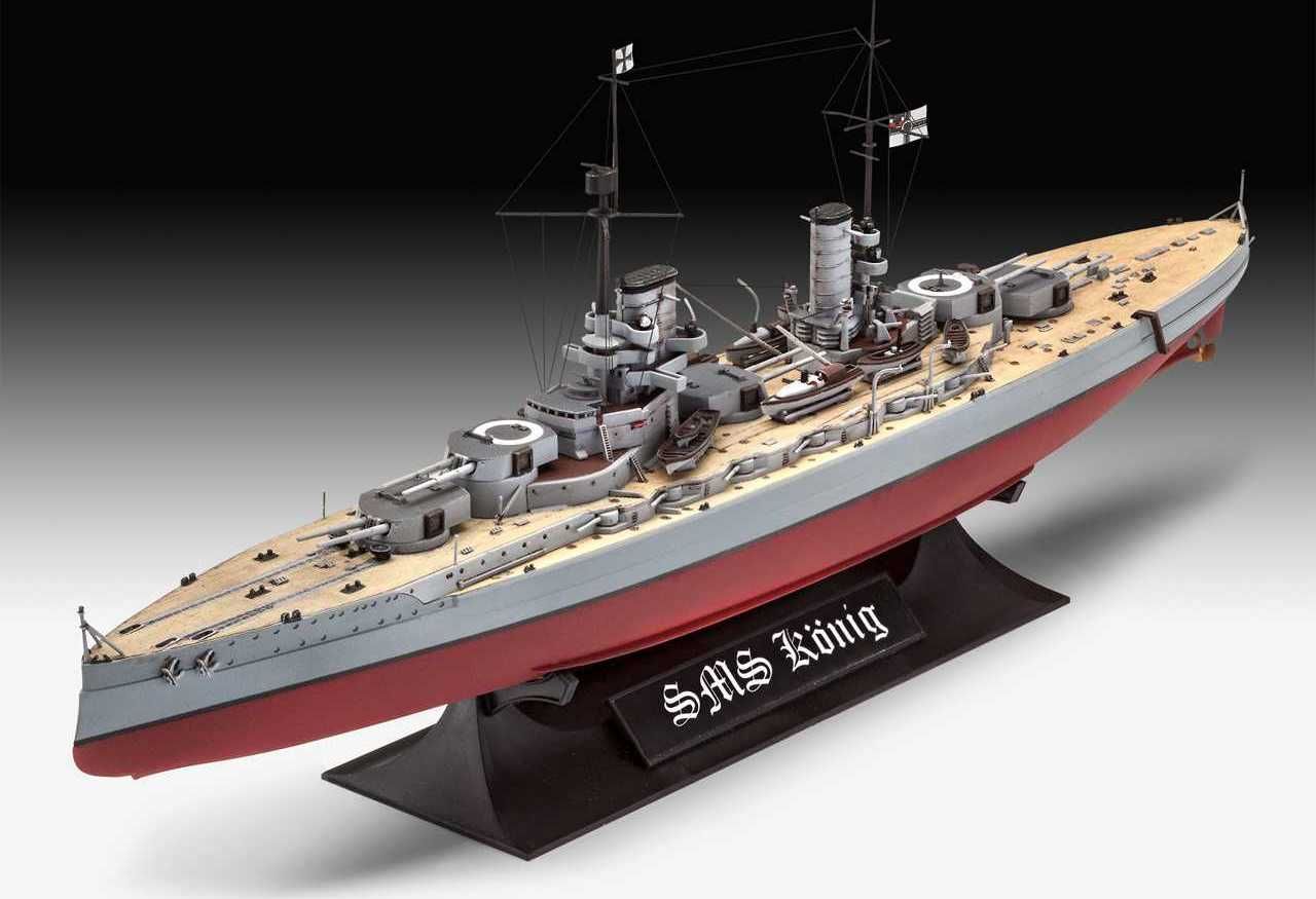 REVELL Plastic ModelKit loď 05157 - WWI Battleship SMS KÖNIG (1:700) - obrázek 9