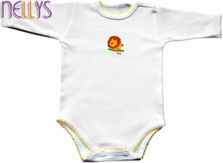Baby Nellys Body dl. rukáv - Lvíček - obrázek 1