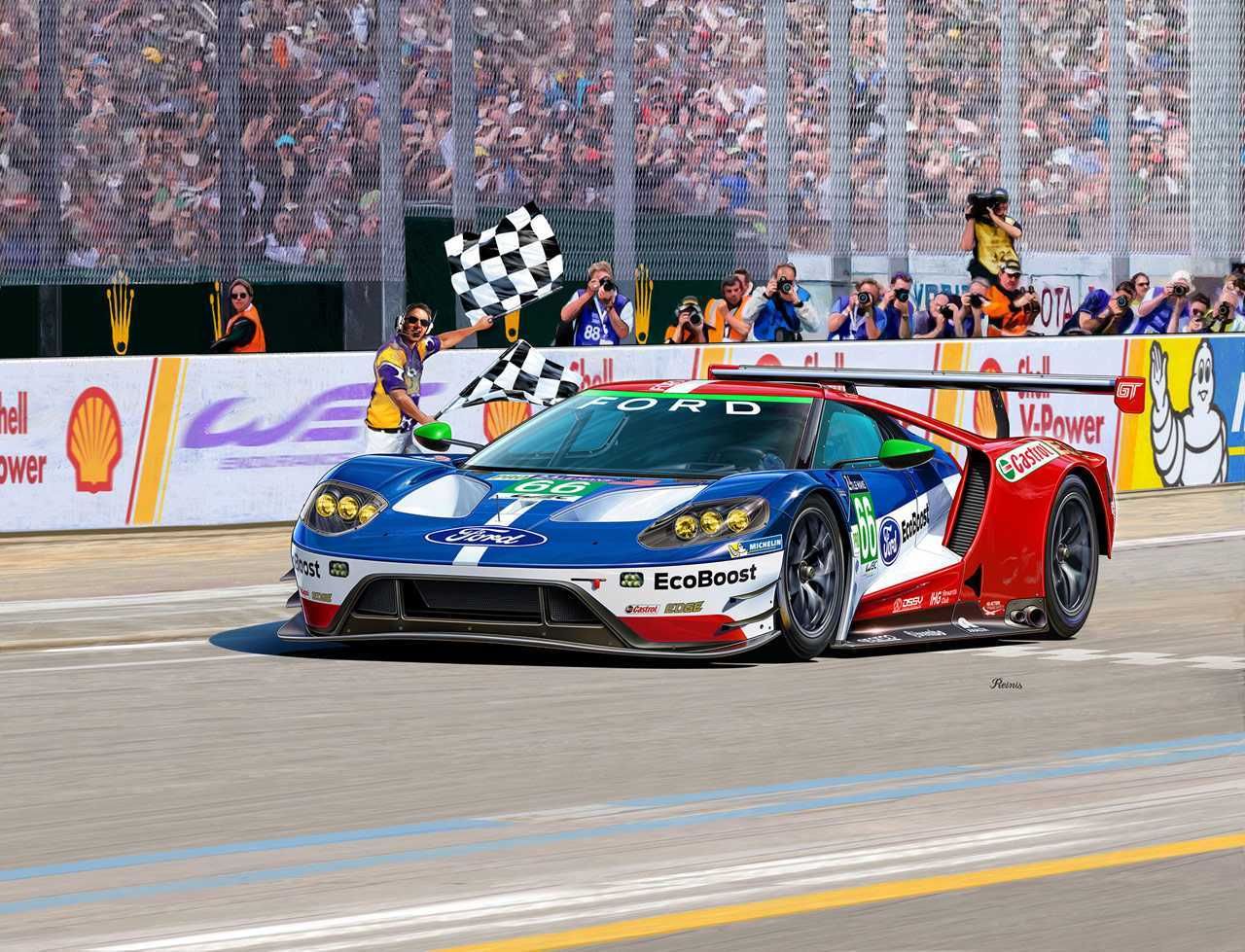 REVELL Plastic ModelKit auto 07041 - Ford GT Le Mans 2017 (1:24) - obrázek 9