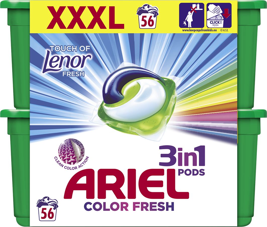ARIEL Touch of Lenor Fresh All in 1 Gelové Kapsle - 56 ks - obrázek 1