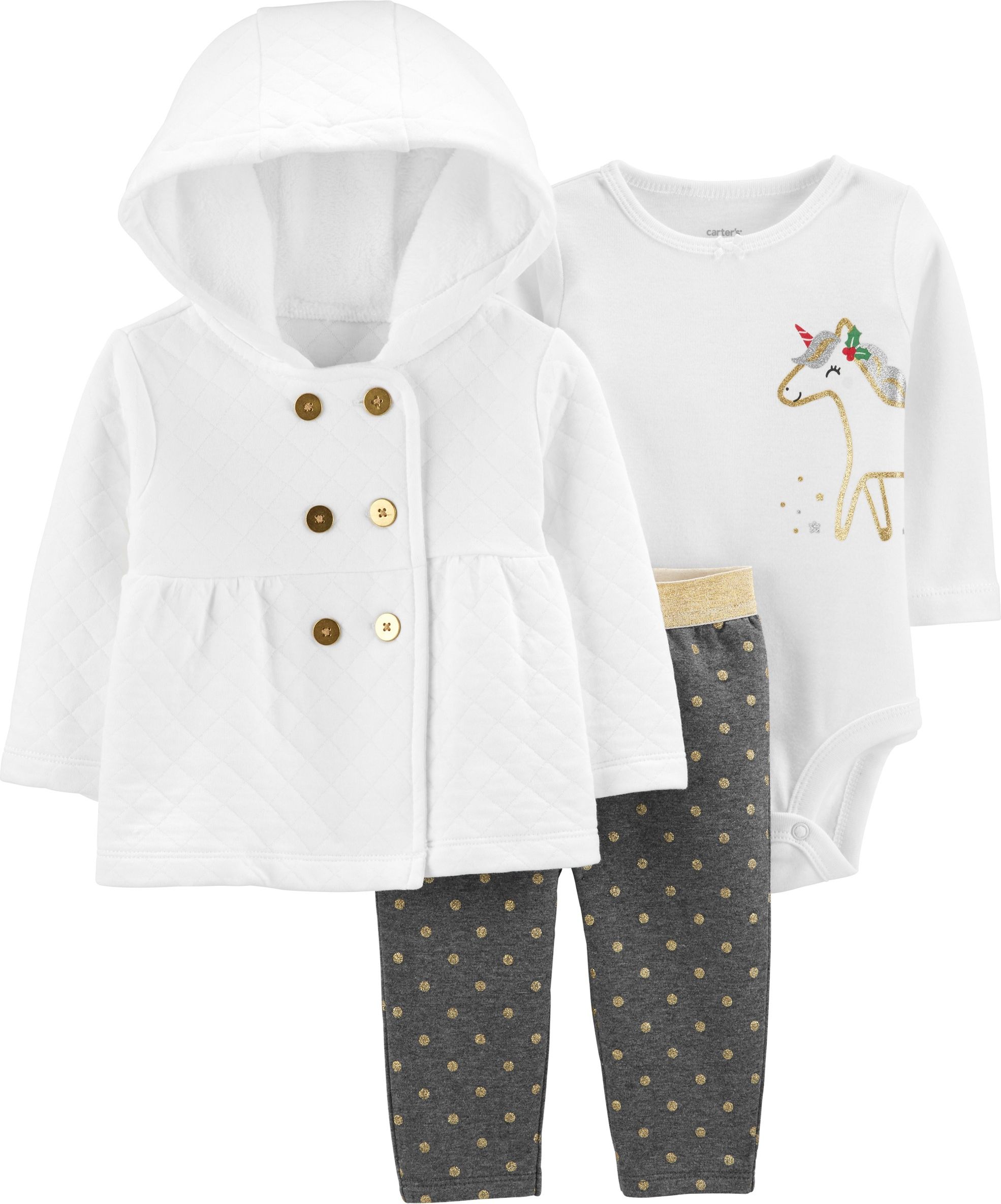 CARTER'S Set 3-dílný Jednorožec, 24m, vel.92 - obrázek 1