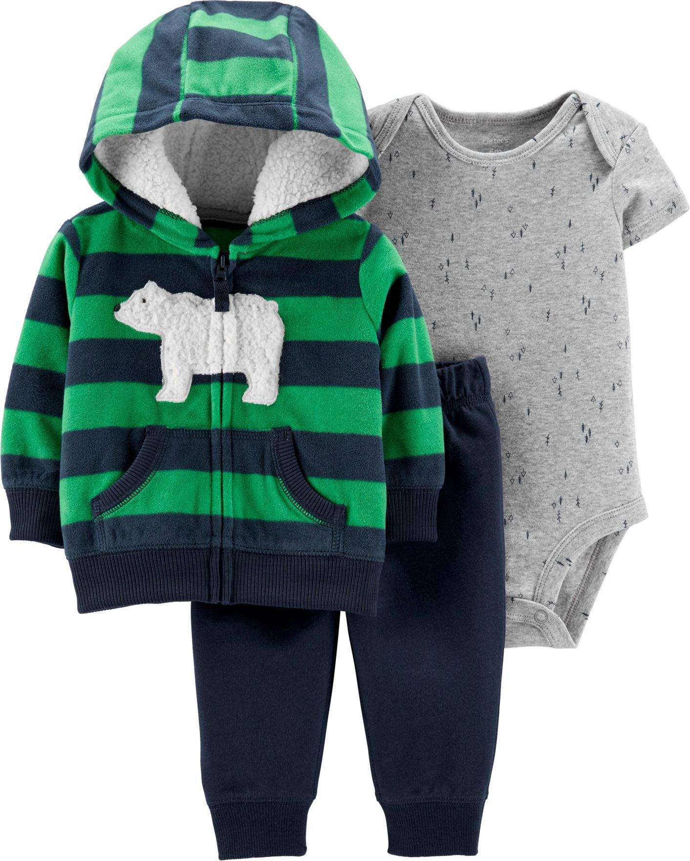CARTER'S Set 3-dílný Proužky, 9m, vel.74 - obrázek 1