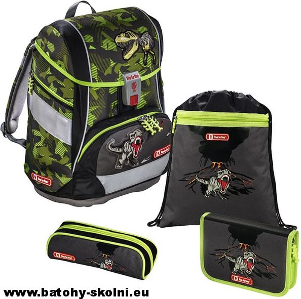 Školní aktovka-batoh T-Rex 2v1 4-dílný set Step by Step certifikát AGR - obrázek 1