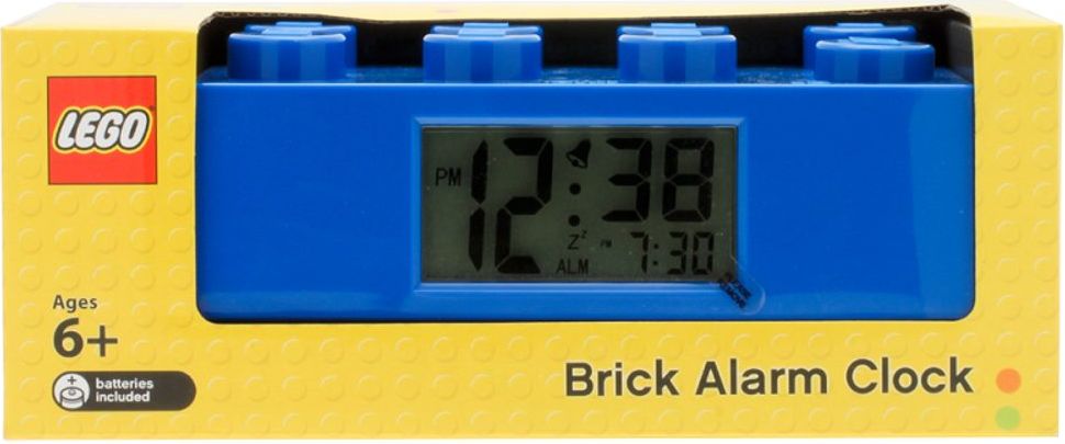 LEGO Brick - hodiny s budíkem, modré - obrázek 3