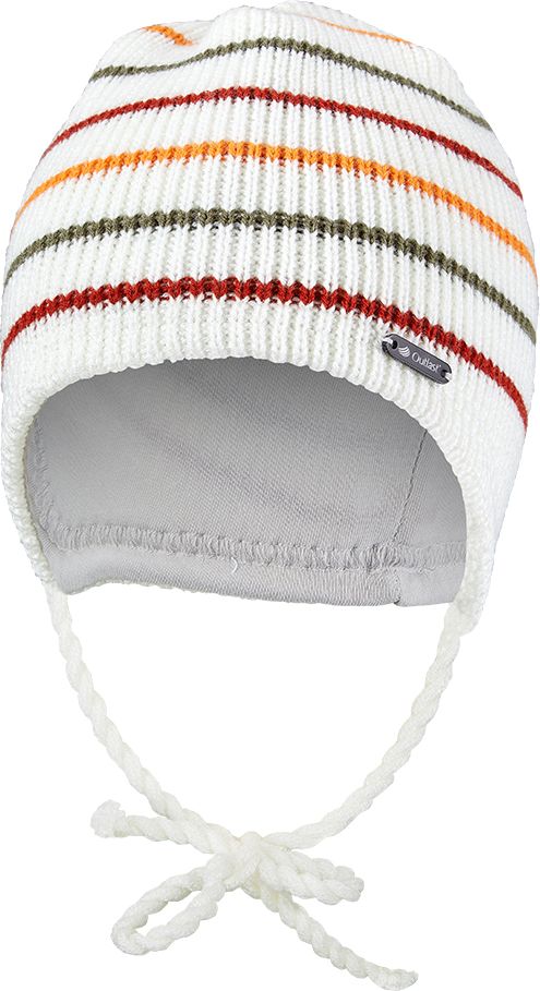 LITTLE ANGEL Čepice pletená zavazovací proužky Outlast® 42-44 cm natur - obrázek 1