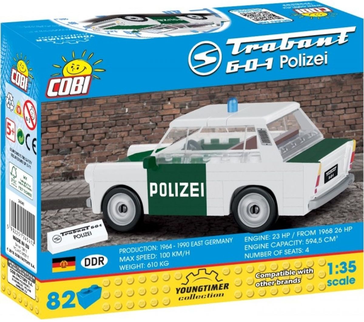 Cobi 24541 Youngtimer Trabant 601 Polizai - obrázek 1