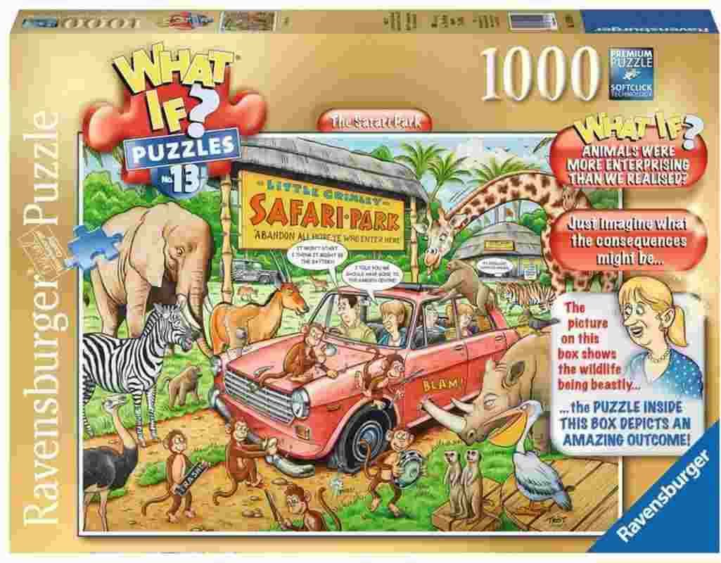 RAVENSBURGER Puzzle What If 13 Safari 1000 dílků - obrázek 1