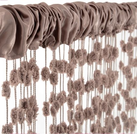 Dětská záclona nejen do pokojíčku Baby Ball, 250x240 cm, mocca - 1ks - obrázek 1