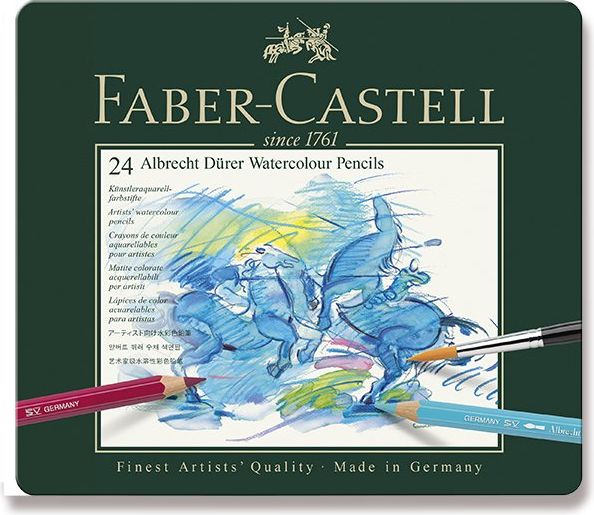 Faber-Castell Akvarelové pastelky Albrecht Dürer plechová krabička, 24 ks 1752 - obrázek 1