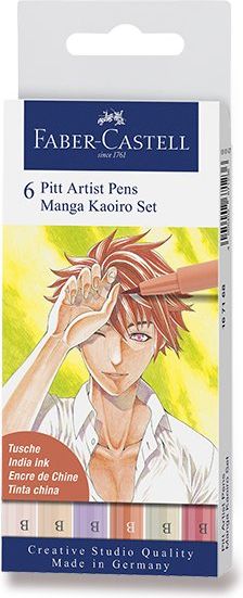 Faber-Castell Popisovač Pitt Artist Pen Manga 6 kusů, Kaoiro 6716 - obrázek 1