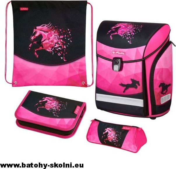 Školní aktovka kouzelný kůň 4 dílný set Midi Plus Herlitz - obrázek 2