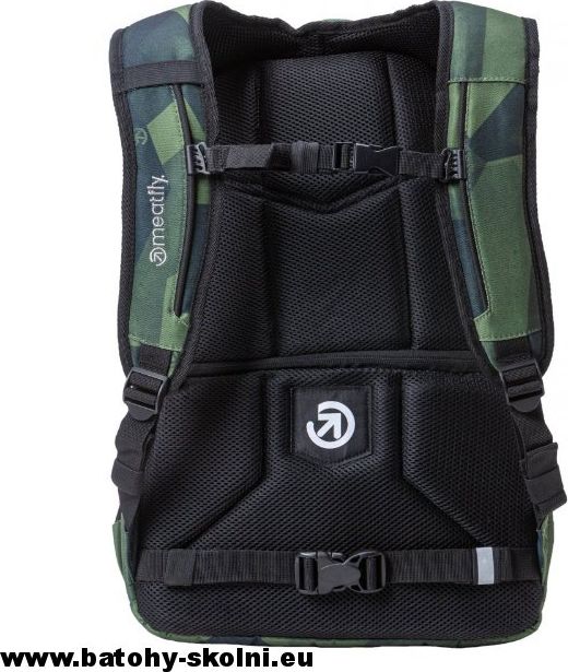 Studentský batoh Meatfly Exile 4 J Shade Mono Olive Ht. Grey Black - Doprava Zdarma - obrázek 5