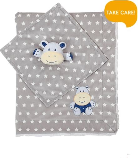 BABYONO Deka hroch + mazlíček 75x100 cm – šedá - obrázek 2