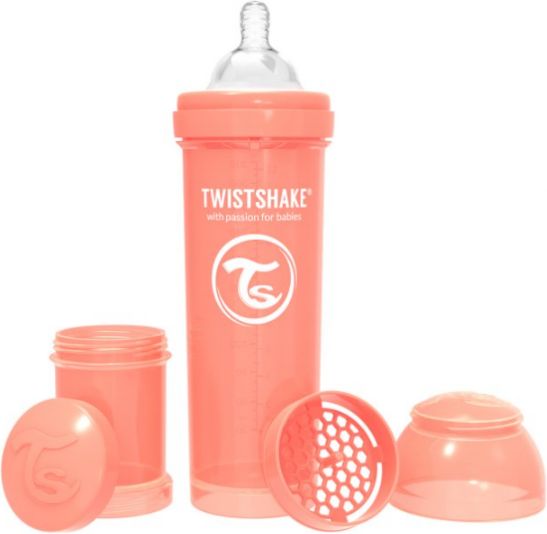 Twistshake Kojenecká láhev Anti-Colic 330ml Pastelově broskvová - obrázek 1