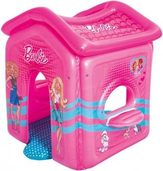 Dětský nafukovací domeček Bestway Barbie, Růžová - obrázek 1
