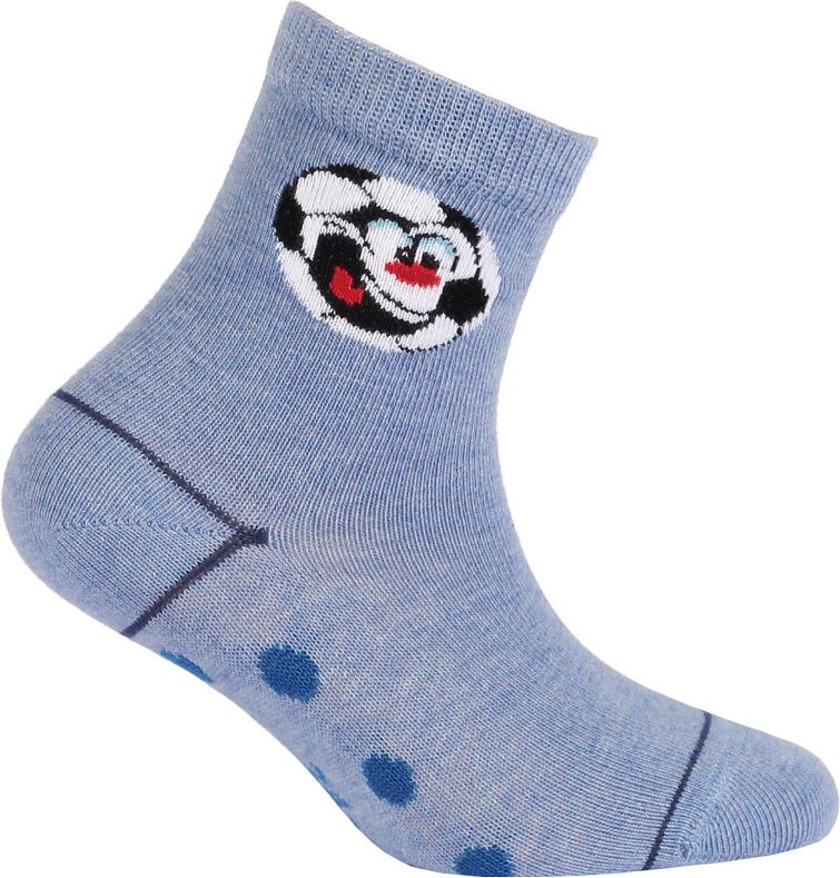 Chlapecké vzorované ponožky WOLA FOTBAL modré Velikost: 24-26 - obrázek 1