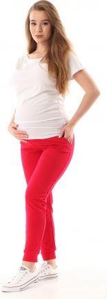 Těhotenské kalhoty/tepláky Gregx,  Vigo s kapsami - červené, vel. XXXL - obrázek 1