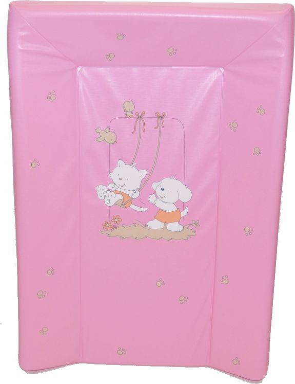 Přebalovací podložka, Ceba Baby, A3 krátká, růžová houpačka 70x49cm - obrázek 1