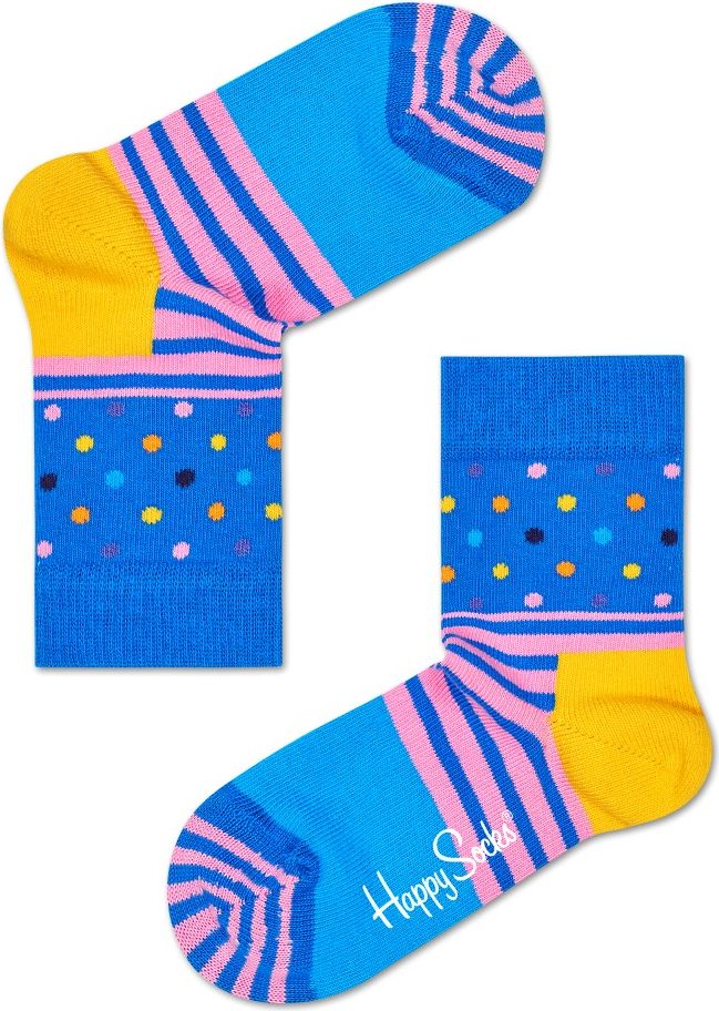 Happy Socks barevné dětské ponožky Stripe Dot - 15-18 - obrázek 1