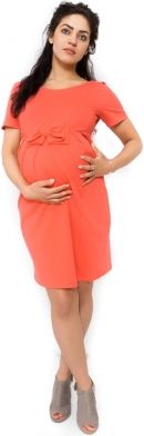 Be MaaMaa Těhotenské šaty Vivian - korálová - obrázek 1