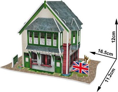CUBICFUN 3D puzzle Britský obchod se sendviči 36 dílků - obrázek 1