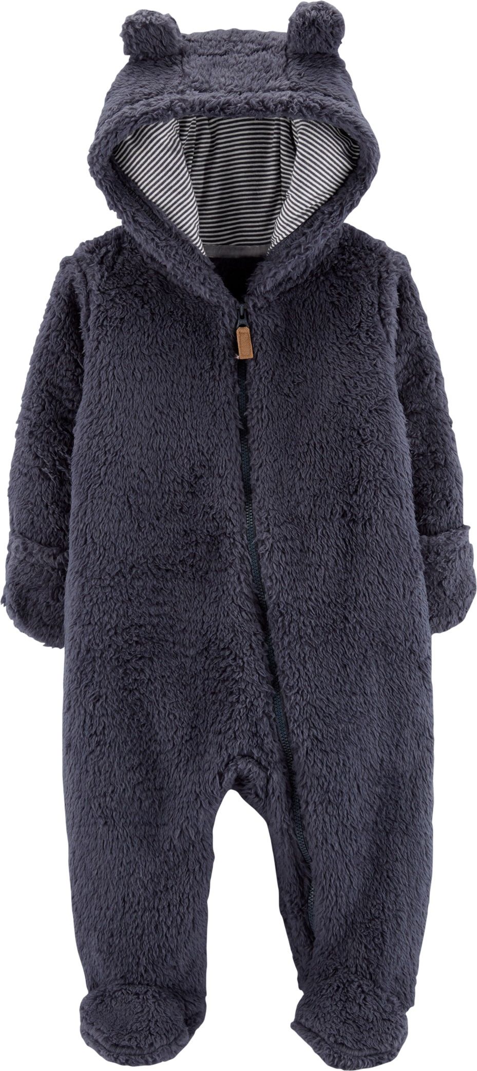 CARTER'S Overal s kapucí sherpa - modrý, 6m - obrázek 1