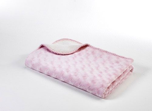 BABYDAN Dětská deka double fleece oboustranná 75x100, pink - obrázek 1