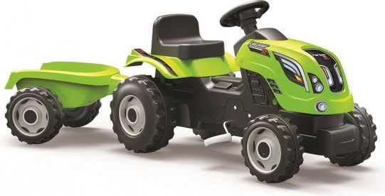 Traktor na šlapanie Farmer XL bledozelený s prívesom 141 cm dlhý - obrázek 1