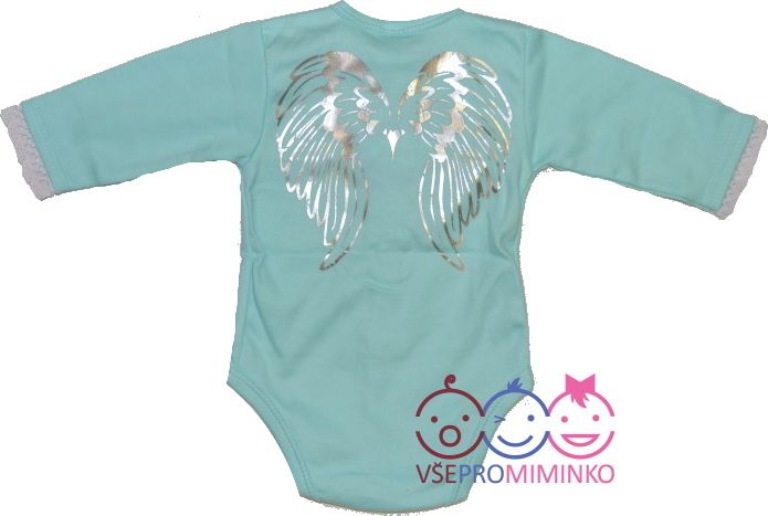 Kojenecké celopropínací body, Andílek, Zuzia, růžové vel.62 - obrázek 2