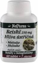 Medpharma Reishi 250 mg + hlíva ústřičná + maitake + shiitake 67 tablet - obrázek 1