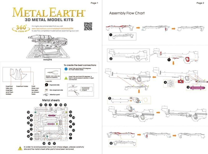 METAL EARTH 3D puzzle Halo: Assault Rifle - obrázek 4