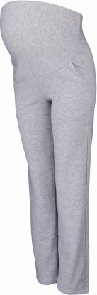 Be MaaMaa Těhotenské kalhoty s elastickým pásem a kapsami - šedý melírek, vel. XL - obrázek 1