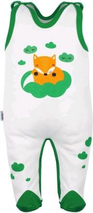 Kojenecké bavlněné dupačky New Baby Liška zelená, Zelená, 74 (6-9m) - obrázek 1